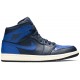 Air Jordan 1 Retro Mid Obsidian Royal Obsidian/Game Royal-Summit White 554724 412 AJ 1 Sneakers