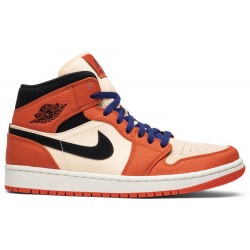 Air Jordan 1 Retro Mid SE 'Team Orange' Team Orange/Black 852542 800 AJ 1 Sneakers