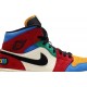 Blue The Great x Air Jordan 1 Mid Fearless Muslin/Varsity Red/Royal/Taxi/Black CU2805 100 AJ 1 Sneakers