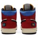 Blue The Great x Air Jordan 1 Mid Fearless Muslin/Varsity Red/Royal/Taxi/Black CU2805 100 AJ 1 Sneakers