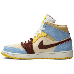 Maison Chateau Rouge x Air Jordan 1 Mid SE 'Fearless' Pale Vanilla/Cinnamon CU2803 200 AJ 1 Sneakers