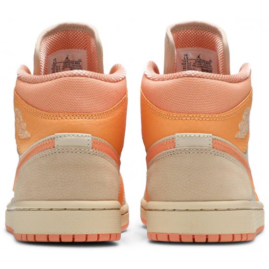 Wmns Air Jordan 1 Mid Apricot Atomic Orange/Apricot Agate/Terra Blush DH4270 800 AJ 1 Sneakers