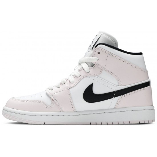 Wmns Air Jordan 1 Mid Barely Rose Barely Rose/White/BlackBQ6472 500 AJ 1 Sneakers