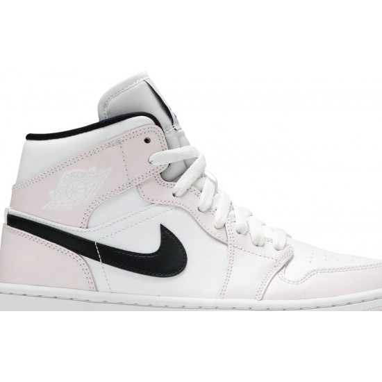 Wmns Air Jordan 1 Mid Barely Rose Barely Rose/White/BlackBQ6472 500 AJ 1 Sneakers