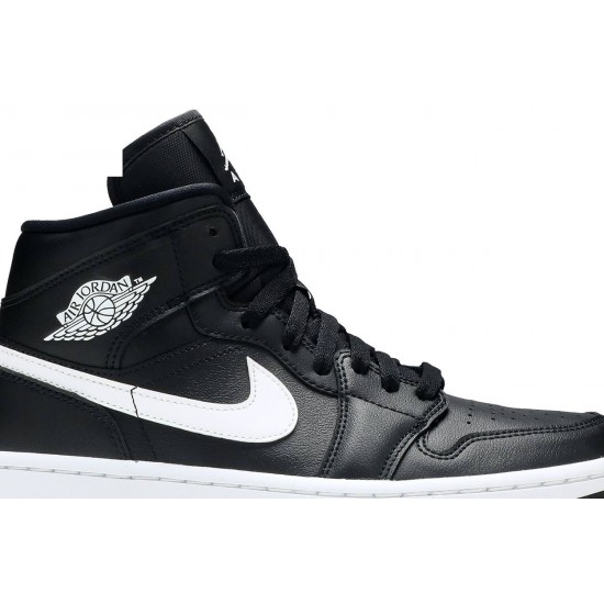 Wmns Air Jordan 1 Mid Black White Black/White BQ6472 011 AJ 1 Sneakers