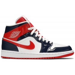 Wmns Air Jordan 1 Mid 'Champ Colors' Midnight Navy/University Red DJ5984 400 AJ 1 Sneakers