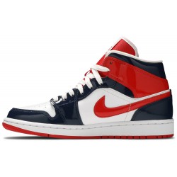 Wmns Air Jordan 1 Mid 'Champ Colors' Midnight Navy/University Red DJ5984 400 AJ 1 Sneakers