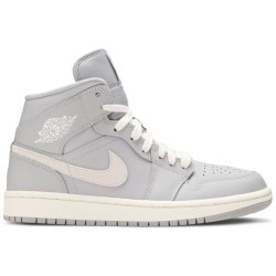 Wmns Air Jordan 1 Mid 'Grey Light Bone' Grey/Light Bone CD7240 002 AJ 1 Sneakers