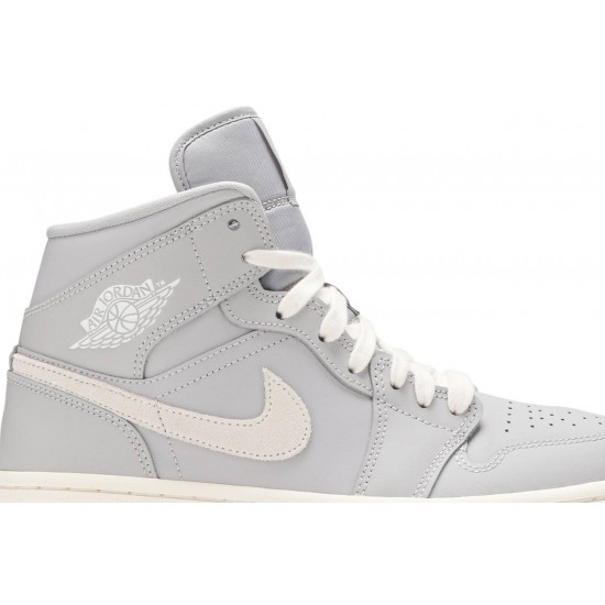 Wmns Air Jordan 1 Mid Grey Light Bone Grey/Light Bone CD7240 002 AJ 1 Sneakers