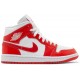 Wmns Air Jordan 1 Mid Habanero Red White/White/Habanero RedBQ6472 116 AJ 1 Sneakers