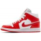 Wmns Air Jordan 1 Mid Habanero Red White/White/Habanero RedBQ6472 116 AJ 1 Sneakers