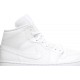 Wmns Air Jordan 1 Mid Triple White White/White/White BQ6472 100 AJ 1 Sneakers