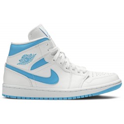 Wmns Air Jordan 1 Mid 'UNC' White/Carolina Blue BQ6472 114 AJ 1 Sneakers