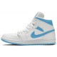 Wmns Air Jordan 1 Mid UNC White/Carolina Blue BQ6472 114 AJ 1 Sneakers