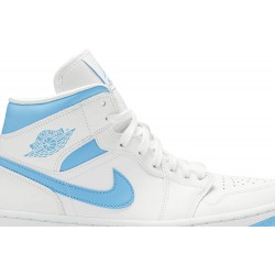 Wmns Air Jordan 1 Mid 'UNC' White/Carolina Blue BQ6472 114 AJ 1 Sneakers