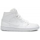 Wmns Air Jordan 1 Mid White Snakeskin White/White BQ6472 110 AJ 1 Sneakers