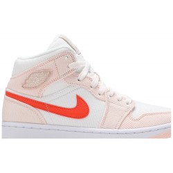 Wmns Air Jordan 1 Mid SE 'Corduroy' Sail/Orange Quartz/White/OrangeDA8009 108 AJ 1 Sneakers