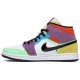 Wmns Air Jordan 1 Mid SE Lightbulb White/Black/Lightbulb/Team Orange CW1140 100 AJ 1 Sneakers