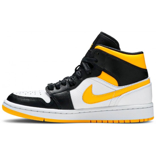 Wmns Air Jordan 1 Mid SE White Laser Orange White/Laser Orange/Black CV5276 107 AJ 1 Sneakers