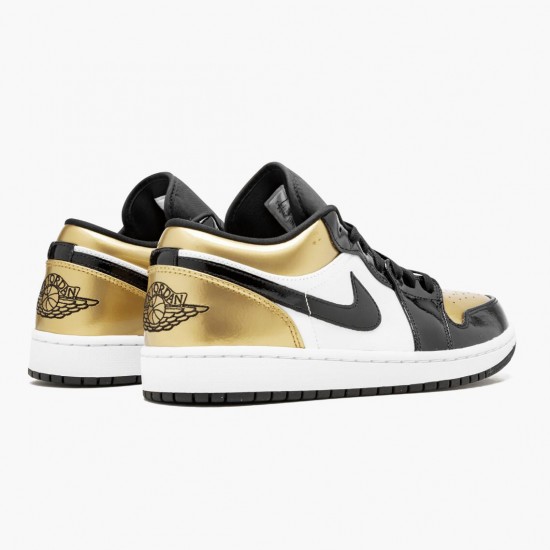 Wmns/Men Air Jordan 1 Low Gold Toe CQ9447-700 AJ1 Shoes