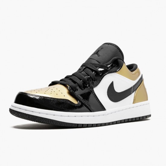 Wmns/Men Air Jordan 1 Low Gold Toe CQ9447-700 AJ1 Shoes