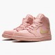 Wmns/Men Air Jordan 1 Mid Coral Gold 852542-600 AJ1 Shoes