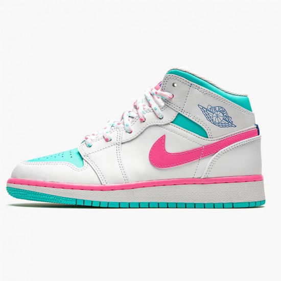 Wmns Air Jordan 1 Mid Digital Pink 555112-102 AJ1 Shoes