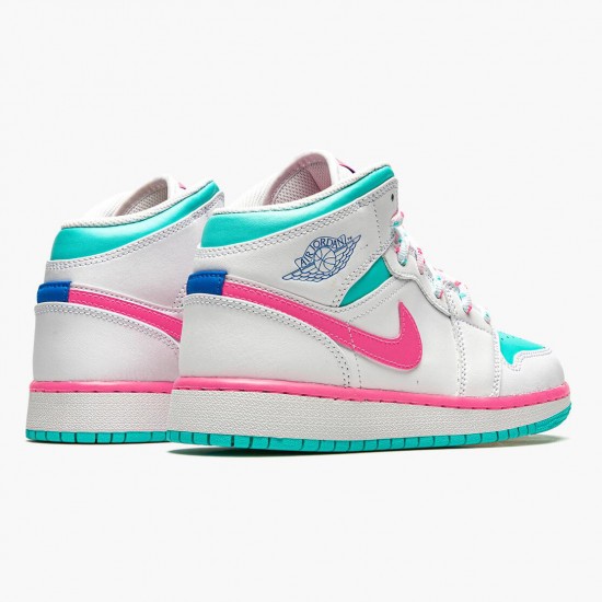 Wmns Air Jordan 1 Mid Digital Pink 555112-102 AJ1 Shoes