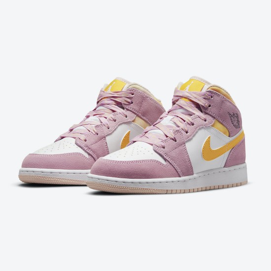 Wmns Air Jordan 1 Mid SE GS Arctic Pink DC9517-600 AJ1 Shoes