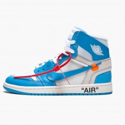 Wmns/Men Air Jordan 1 Retro High Off-White University Blue AQ0818-148 AJ1 Shoes