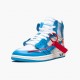 Wmns/Men Air Jordan 1 Retro High Off-White University Blue AQ0818-148 AJ1 Shoes