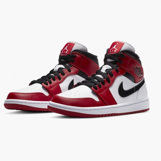 Wmns/Men Air Jordan 1 Mid Chicago 2020 554724-173 AJ1 Shoes