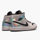 Wmns/Men Air Jordan 1 Mid Dirty Powder Iridescent Barely BQ6472-602 AJ1 Shoes