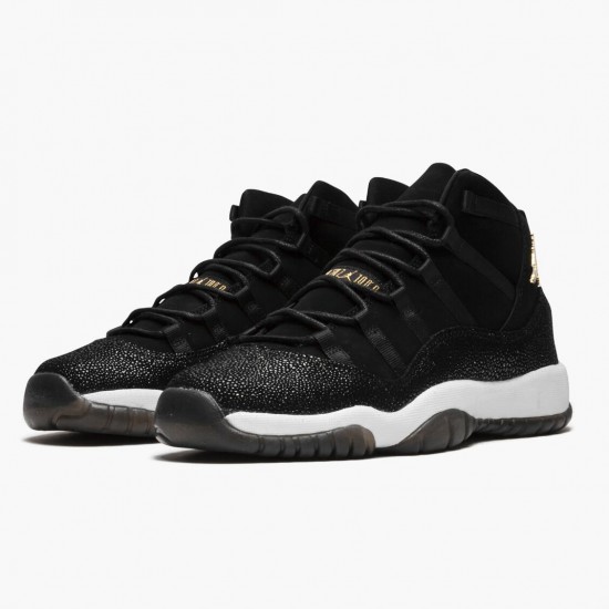 Wmns/Men Air Jordan 11 Retro Heiress Black Stingray 852625-030 AJ11 Shoes