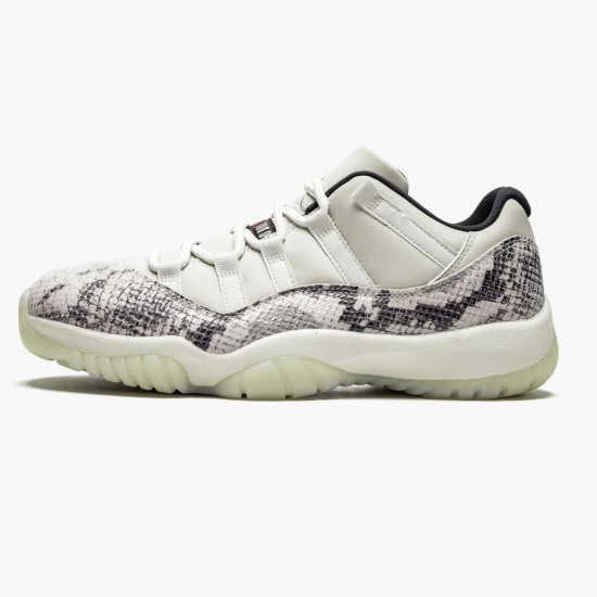 Wmns/Men Air Jordan 11 Retro Low Snake Light Bone CD6846-002 AJ11 Shoes