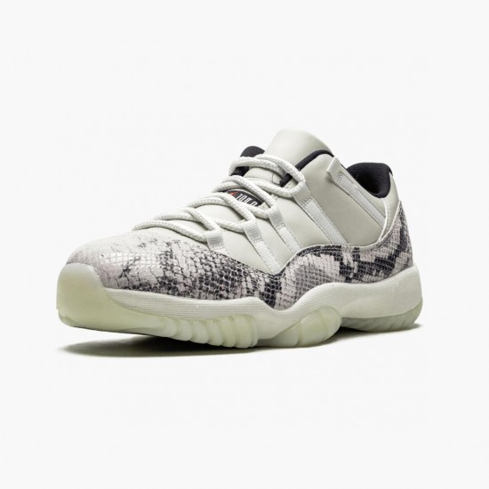 Wmns/Men Air Jordan 11 Retro Low Snake Light Bone CD6846-002 AJ11 Shoes