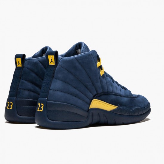 Men Air Jordan 12 Retro Michigan BQ3180-407 AJ12 Shoes