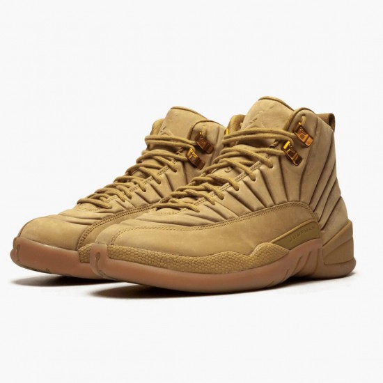 Men Air Jordan 12 Retro PSNY Wheat AA1233-700 AJ12 Shoes