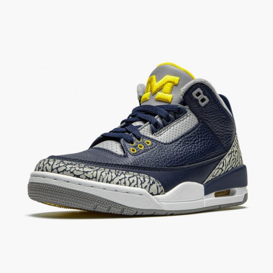 Men Air Jordan 3 Retro Michigan AJ3-820064 AJ3 Shoes