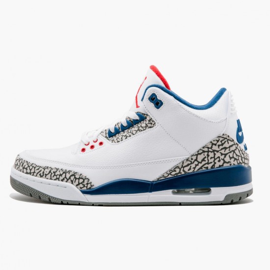 Men Air Jordan 3 Retro OG True Blue 854262-106 AJ3 Shoes