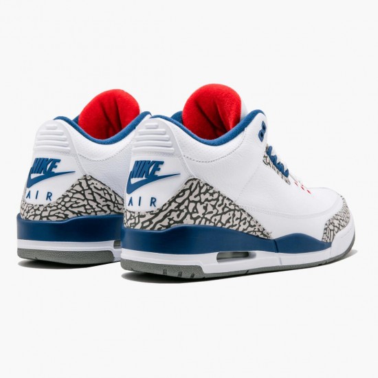 Men Air Jordan 3 Retro OG True Blue 854262-106 AJ3 Shoes