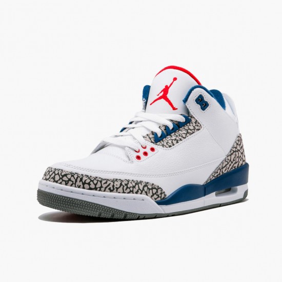 Men Air Jordan 3 Retro OG True Blue 854262-106 AJ3 Shoes