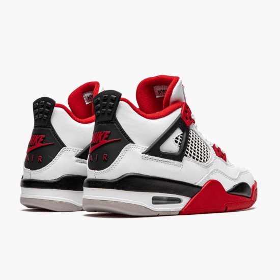 Men Air Jordan 4 Retro OG GS Fire Red 2020 408452-160 AJ4 Shoes