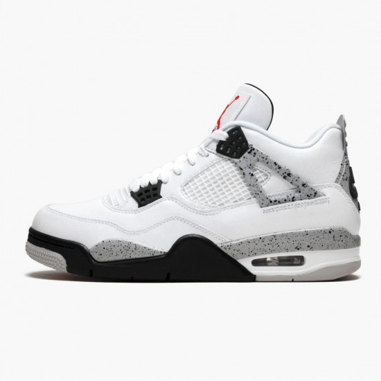 Men Air Jordan 4 Retro OG White Cement 840606-192 AJ4 Shoes