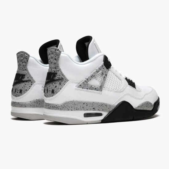 Men Air Jordan 4 Retro OG White Cement 840606-192 AJ4 Shoes