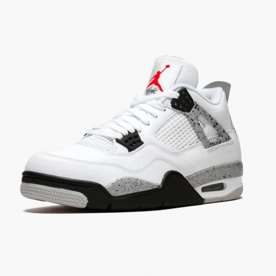 Men Air Jordan 4 Retro OG White Cement 840606-192 AJ4 Shoes