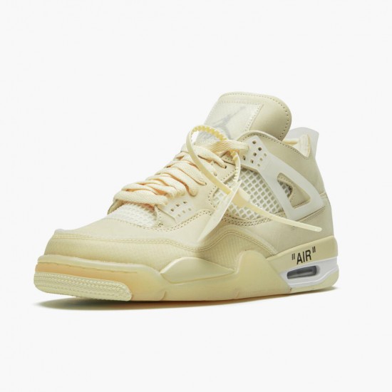 Wmns/Men Air Jordan 4 Retro Off-White Sail CV9388-100 AJ4 Shoes