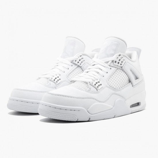 Wmns/Men Air Jordan 4 Retro Pure Money 308497-100 AJ4 Shoes