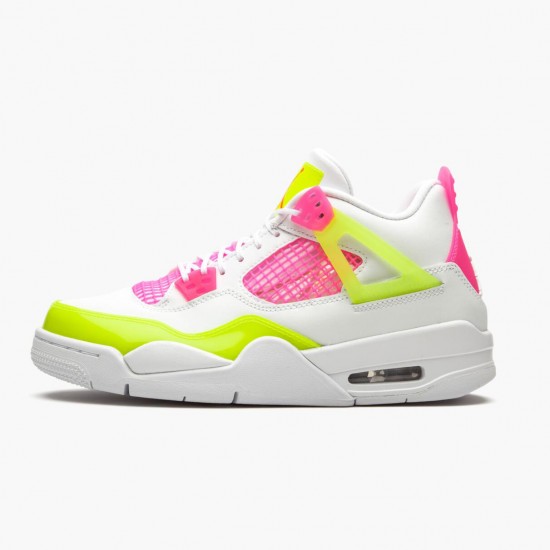 Wmns/Men Air Jordan 4 Retro White Lemon Pink CV7808-100 AJ4 Shoes