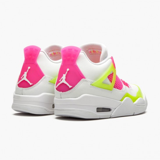 Wmns/Men Air Jordan 4 Retro White Lemon Pink CV7808-100 AJ4 Shoes